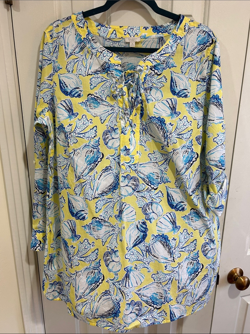 Talbots Cotton Seashell Tunic Top